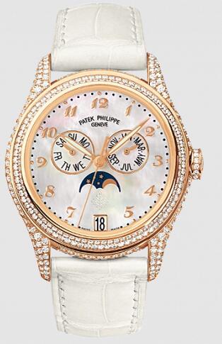 Replica Watch Patek Philippe Annual Calendar 4937 Rose Gold Diamond White Mother of Pearl 4937R-001